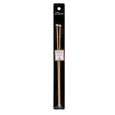Спицы прямые Bamboo 4мм/25см, бамбук, натуральный, 2шт в упаковке, Tulip, KNS100400