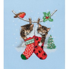 Набор для вышивания Anchor Christmas Kittens 19,5*16,5см, MEZ Венгрия, PCE0504