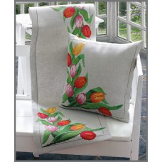 Набор для вышивания Anchor: салфетка-дорожка Tulips 36*112см, MEZ, 9240000-02104
