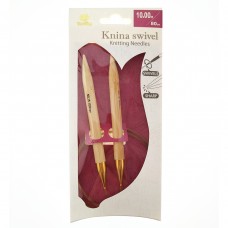 Спицы круговые Knina Swivel 10мм/80см, бамбук, натуральный, Tulip, KS-801000