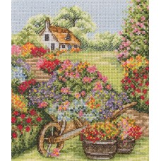Набор для вышивания Anchor Floral Wheelbarrow 19,5*16,5см, MEZ, PCE749