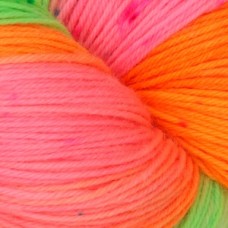 Terra /Терра/ пряжа KnitPro (75% шерсть мериноса Superwash, 25% нейлон), 100г/380м (VR2026, galaxy glow (свечение галактики), зеленый/оранжевый/розовый, New!)