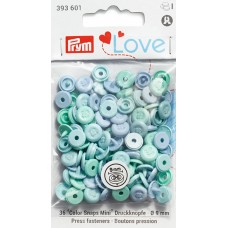Серия Prym Love - Набор кнопок Color Snaps Mini с имитацией стежка, диаметр 9мм, Prym, 393601