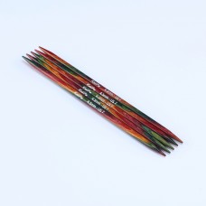 Спицы чулочные Symfonie 2 4,5мм/15см, ламинированная береза, многоцветный, KnitPro, 55029