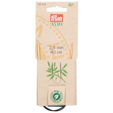 Серия Prym 1530 - Спицы круговые укороченные 2,5мм/40см, бамбук, натуральный, Prym, 222523