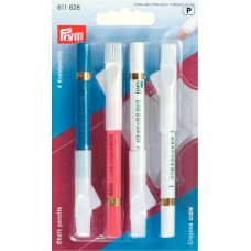 611628 Меловые карандаши со стирающей кисточкой, разноцв. набор
