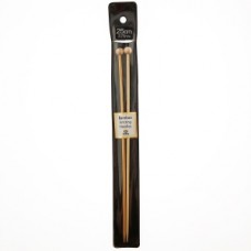 Спицы прямые Bamboo 3,75мм/25см, бамбук, натуральный, 2шт в упаковке, Tulip, KNS100375