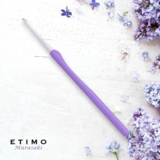 Крючок для вязания с ручкой ETIMO Murasaki 2,2мм, алюминий/пластик, фиолетовый, Tulip, TEM-030e