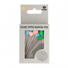 Булавки amicolle для вязаных изделий, сердце, размер 1*52мм, сталь/пластик, Tulip, AC-067e