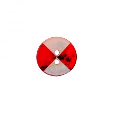 Пуговица с 2 отверстиями, размер 15мм, перламутр, красный, Union Knopf by Prym, 0453838015004801