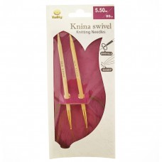 Спицы круговые Knina Swivel 5,5мм/80см, бамбук, натуральный, Tulip, KS-800550