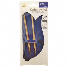 Спицы круговые Knina Swivel 5мм/100см, бамбук, натуральный, Tulip, KS-1000500