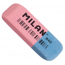 Milan   Ластик скошенный 840 двойного назначения   5,2 х 1,9 х 0,8 см  40 шт. CCM840RA розово-голубой