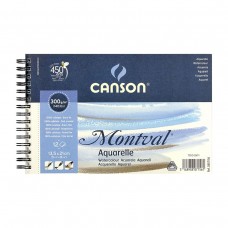 Canson   Альбом для акварели   300 г/м2  13.5 х  21 см  на спирали   12 л. C200807156