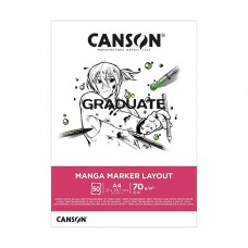 Canson   Альбом для маркеров Graduate MARKER   70 г/м2  50 л.  A4   21 х  29.7 см C31250P024
