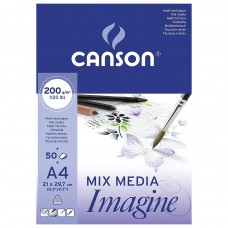 Canson   Альбом для графики Imagine   200 г/м2  A4   21 х  29.7 см  склейка с одной стороны   50 л. C200006008
