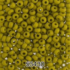 Бисер Чехия круглый 5   10/0   2.3 мм  500 г 53430 (Ф376) оливковый