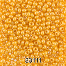 Бисер Чехия круглый 7   10/0   2.3 мм  500 г 83111 (Ф466) т.желтый