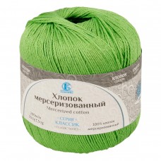 Пряжа Камтекс КТ Хлопок мерсериз   100\% хлопок   10 шт. х  50 г  200 м 027 лимон незрел.