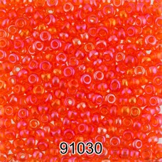 Бисер Чехия круглый 6   10/0   2.3 мм  500 г 91030 (Ф151) яр.оранжевый