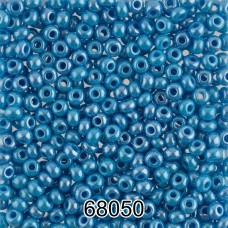 Бисер Чехия круглый 1   10/0   2.3 мм  500 г 68050 (Ф086) голубой