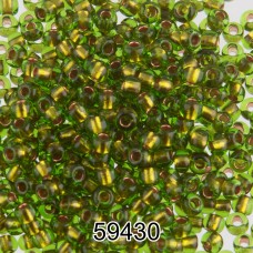 Бисер Чехия круглый 1   10/0   2.3 мм  500 г 59430 (Ф567) зеленый