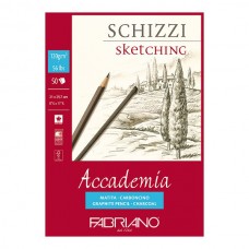 Fabriano   Альбом для эскизов Accademia   120 г/м2  A4   21 х  29.7 см  склейка с одной стороны    50 л. 41122129