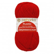 Пряжа Пехорская ПТ Деревенская   100\% шерсть   10 шт. х  100 г  250 м +- 15 м N088 красный мак