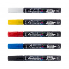 PEBEO   Набор маркеров художественных 4Artist Marker на масляной основе   4 мм   5 цв.  перо круглое 580891 базовый