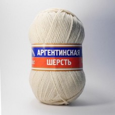 Пряжа Камтекс КТ Аргентинская шерсть 100\% шерсть 10 шт. х 100 г 200 м 001 суровый