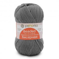 Пряжа Пехорская ПТ Бисерная   100% акрил   5 шт. х  100 г  450 м +- 20 м N048 серый