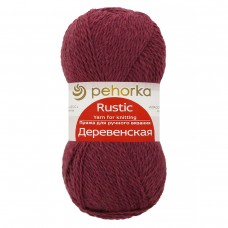 Пряжа Пехорская ПТ Деревенская   100% шерсть   10 шт. х  100 г  250 м +- 15 м N191 ежевика
