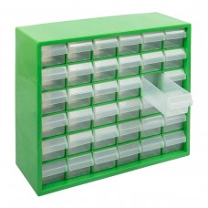 Gamma   Органайзер пластиковый с выдвижными ячейками 36 шт.   ОМ-036   39.5  x 13.5  x 32 см зеленый