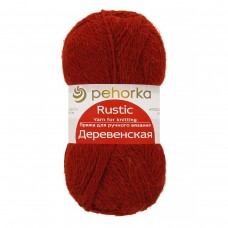 Пряжа Пехорская ПТ Деревенская   100\% шерсть   10 шт. х  100 г  250 м +- 15 м N487 красное дерево