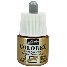 Краска акварель PEBEO   акварельные чернила металлик Colorex   45 мл 342-050 под бледное золото