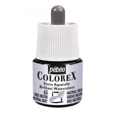 Краска акварель PEBEO   акварельные чернила Colorex   45 мл 341-063 нейтральный серый
