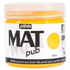 Краска акриловая PEBEO   экстра матовая Mat Pub N1   140 мл 256003 желтый золотистый