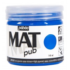 Краска акриловая PEBEO   экстра матовая Mat Pub N1   140 мл 256012 синий циан