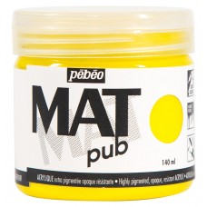 Краска акриловая PEBEO   экстра матовая Mat Pub N2   140 мл 256002 желтый основной