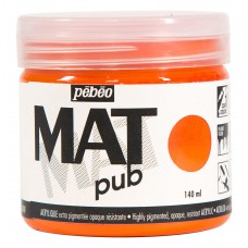 Краска акриловая PEBEO   экстра матовая Mat Pub N2   140 мл 256004 ярко-оранжевый