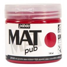 Краска акриловая PEBEO   экстра матовая Mat Pub N2   140 мл 256007 карминовый