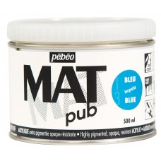 Краска акриловая PEBEO   экстра матовая Mat Pub N1   500 мл 257013 бирюзовый