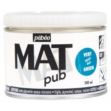 Краска акриловая PEBEO   экстра матовая Mat Pub N1   500 мл 257014 сине-зеленый