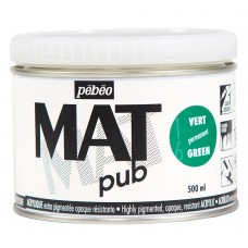 Краска акриловая PEBEO   экстра матовая Mat Pub N1   500 мл 257016 зеленый