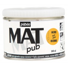 Краска акриловая PEBEO   экстра матовая Mat Pub N1   500 мл 257018 охра