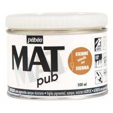 Краска акриловая PEBEO   экстра матовая Mat Pub N1   500 мл 257019 сиена натуральная