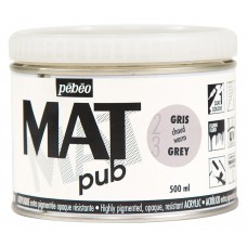 Краска акриловая PEBEO   экстра матовая Mat Pub N1   500 мл 257023 серый теплый