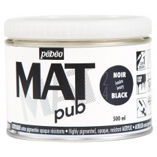 Краска акриловая PEBEO   экстра матовая Mat Pub N1   500 мл 257024 черный