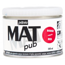 Краска акриловая PEBEO   экстра матовая Mat Pub N2   500 мл 257006 маджента