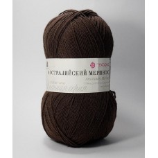 Пряжа Пехорская ПТ Австралийский меринос   95% мериносовая шерсть, 5% акрил   5 шт. х  100 г  400 м +- 24 м N251 коричневый
